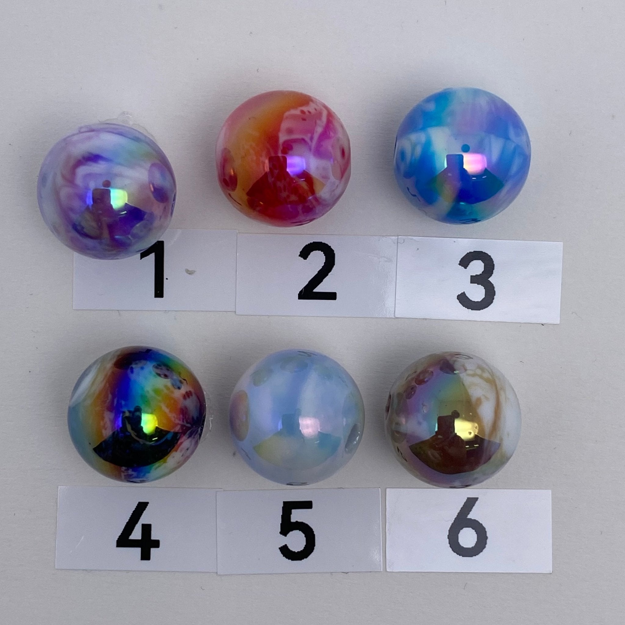 95. round 16mm Uv marble beads - Romo bead